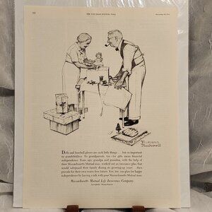 Norman Rockwell Print - Mass Mutual Insurance Advertisement